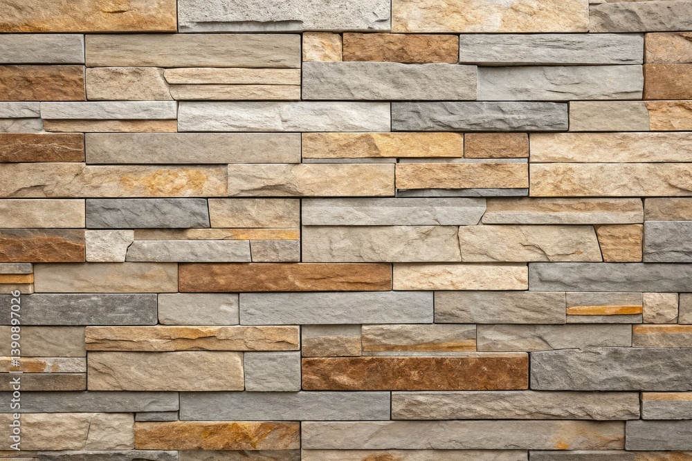 Fototapeta premium Natural Stone Wall Design Adds Warmth to Interior Space Generative AI