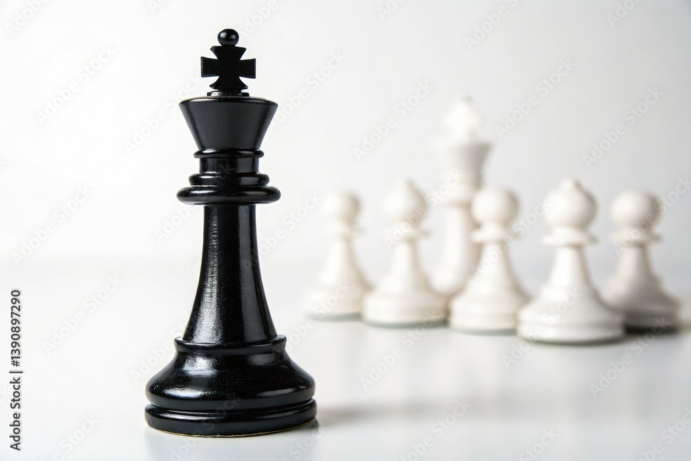 Chess Pieces in Focus During a Competitive Match Generative AI Chess Pieces in Focus During a Competitive Match Generative AI