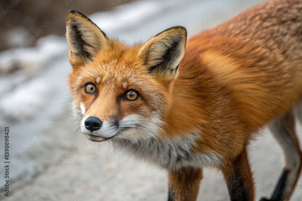 Red Fox Explores Natural Habitat During Daylight Hours Generative AI Red Fox Explores Natural Habitat During Daylight Hours Generative AI