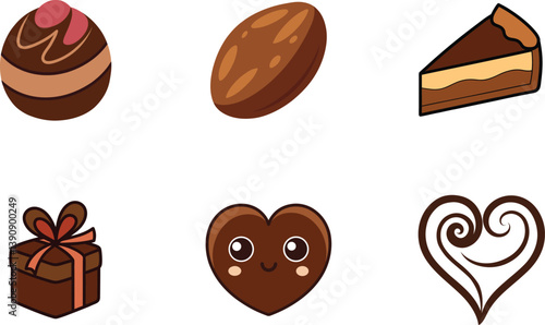 set of chocolate candies
