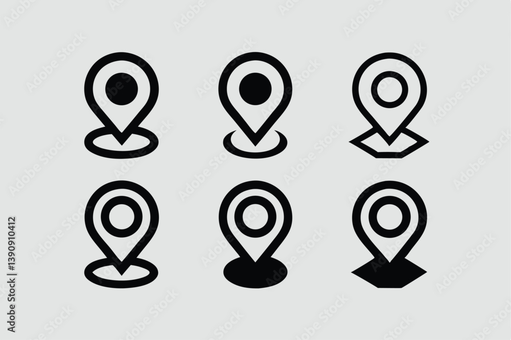 Map Pinpoint Icons - Multi Series - stock illustration Map Pinpoint Icons - Multi Series - stock illustration