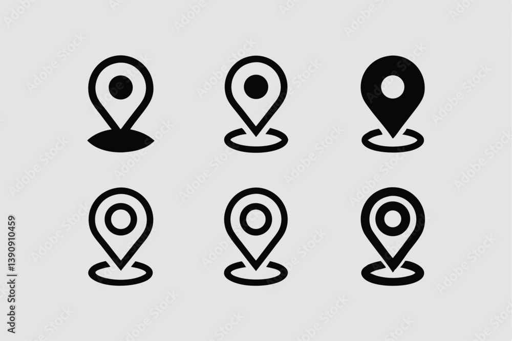 Map Pinpoint Icons - Multi Series - stock illustration Map Pinpoint Icons - Multi Series - stock illustration