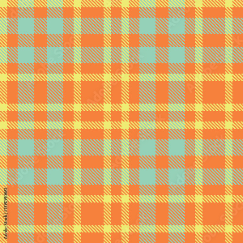 Deep dusty orange Tartan patterns fabric texture. Timeless Classic custard Seamless Tartan