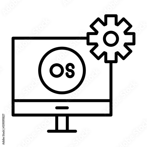 Operating System Vector Line Icon Design