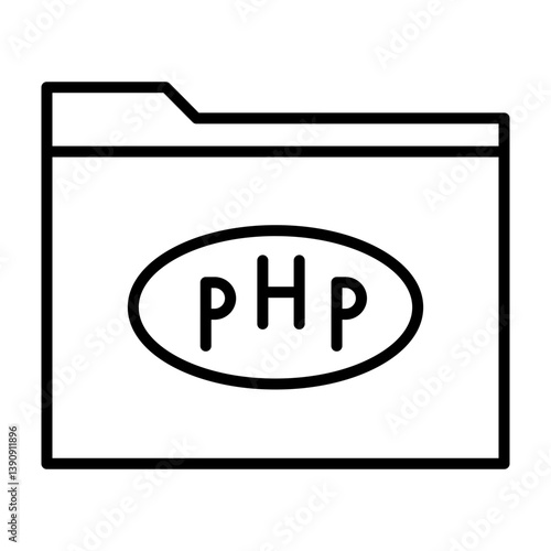PHP Vector Line Icon Design