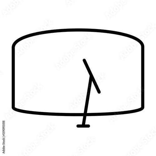 Windscreen Vector Line Icon Design