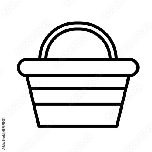 Basket Vector Line Icon Design