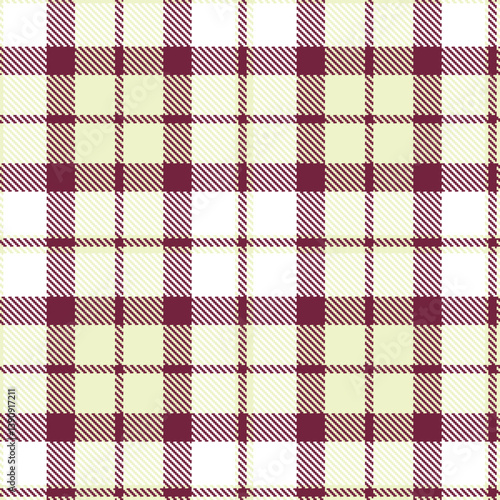 Plaid pattern seamless. Neon ecru & Mellow merlot Tartan Fabric Design. 