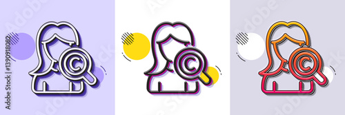 Collagen skin line icon. Halftone dotted pattern. Gradient icon with grain shadow. Cream care sign. Cosmetic lotion symbol. Line collagen skin icon. Various designs. Vector