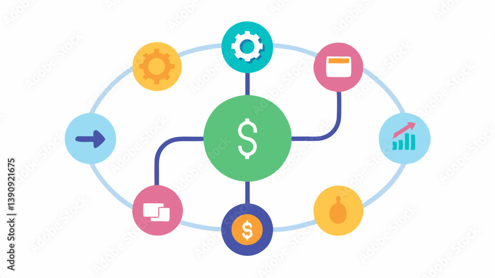 Circular Flow of Money A circular flowchart showing the process Incoming Funds > Automatic Savings > Investments > Financial Goals with arrows connecting each step. Circular Flow of Money A circular flowchart showing the process Incoming Funds > Automatic Savings > Investments > Financial Goals with arrows connecting each step.