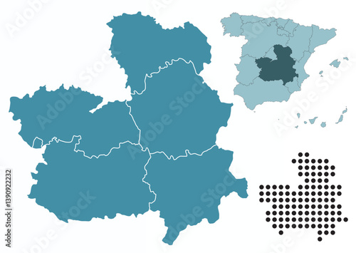Set maps of Castilla–La Mancha province