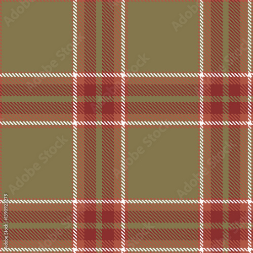 Timeless Highland clay & Rich dull brown Seamless Tartan Fabric Design