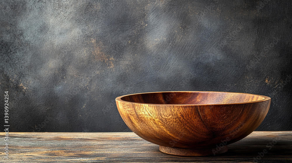 An old wooden bowl representing tradition, craftsmanship, and rustic simplicity, evoking a sense of nostalgia and the passage of time An old wooden bowl representing tradition, craftsmanship, and rustic simplicity, evoking a sense of nostalgia and the passage of time