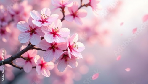 Wallpaper Mural Abundant sakura, overlapping blooms, soft pastel palette, pattern, sakura bloom, japanese design Torontodigital.ca