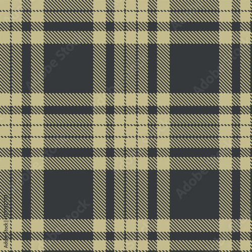 Timeless Seamless Tartan featuring Dark putty and Smoky dark grey Fabric Design