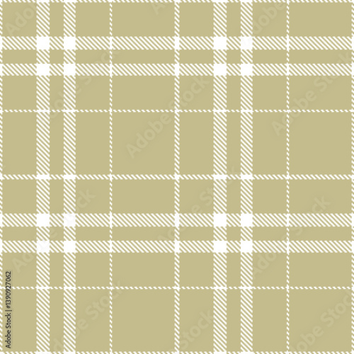 Muted white and Iridescent putty Seamless Tartan Fabric Design
