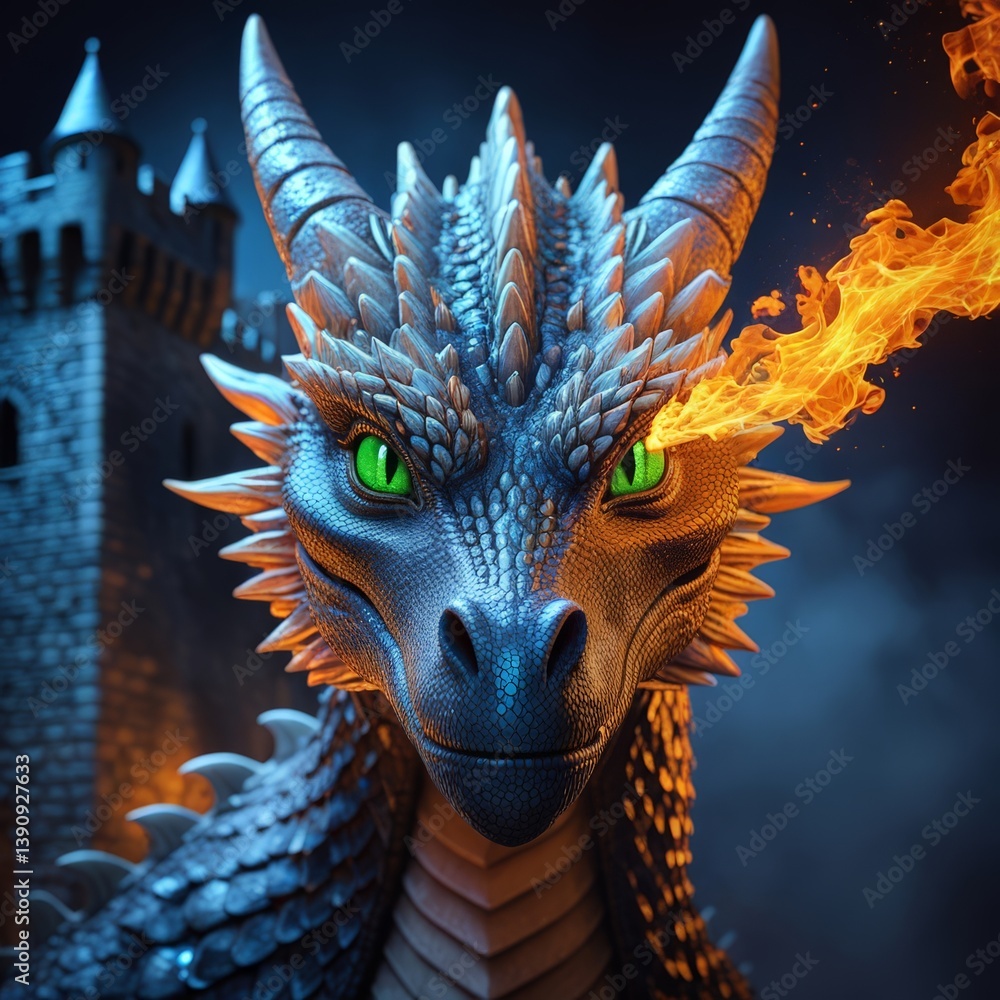 Fototapeta premium Capture_a_stunning_black dragon