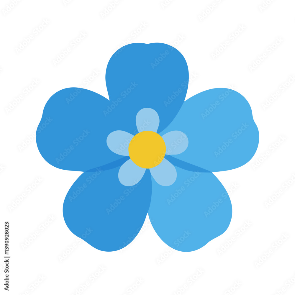 Alpine Forget-Me-Not Icon Vector Design Alpine Forget-Me-Not Icon Vector Design