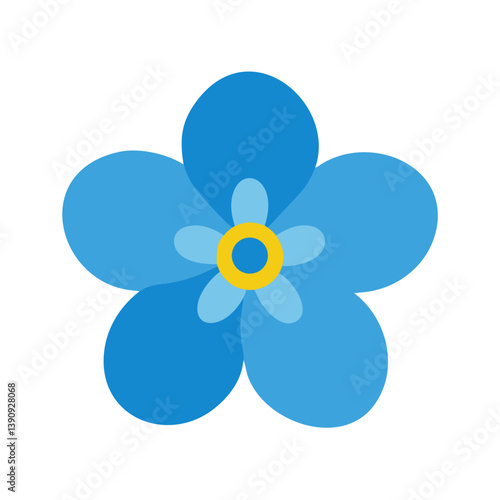 Alpine Forget-Me-Not Icon Vector Design