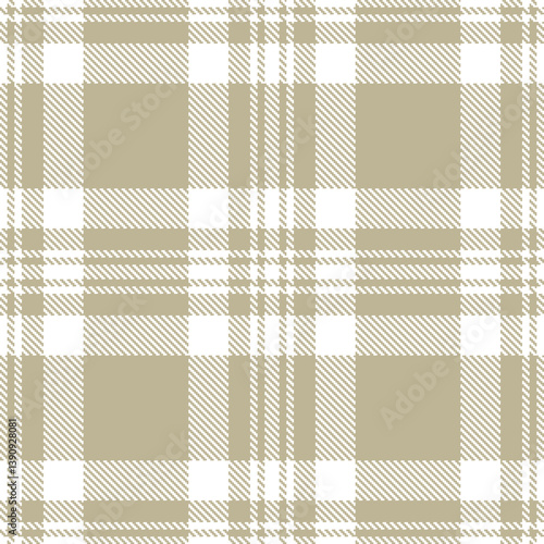 Pale white Tartan patterns fabric texture. Timeless Dark putty Seamless Tartan