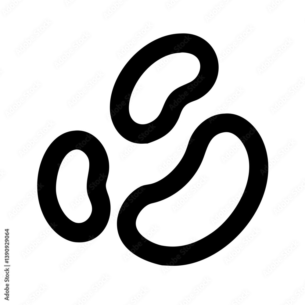 Stylish Beans Icon Vector Design Stylish Beans Icon Vector Design