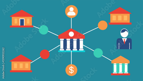 Network of Banks An illustration showing interconnected banks with arrows indicating odd flows of money being traced by investigators.