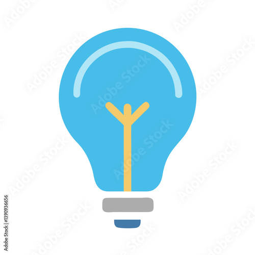 Light Bulb Icon Vector – Bright Idea and Innovation Symbol Design