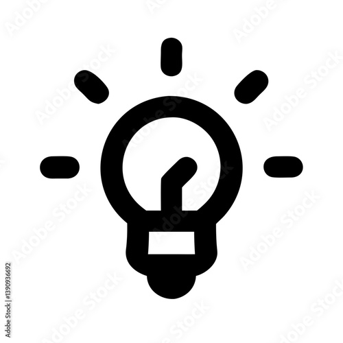 Light Bulb Icon Vector – Bright Idea and Innovation Symbol Design