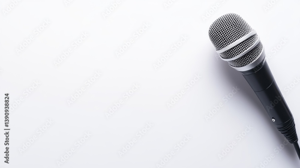 Microphone on white background Microphone on white background