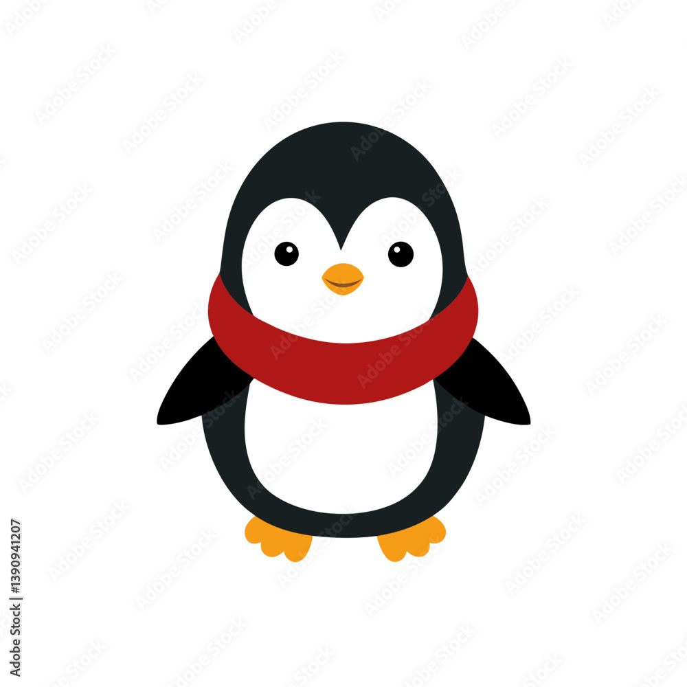 Obraz premium penguin in winter clothes