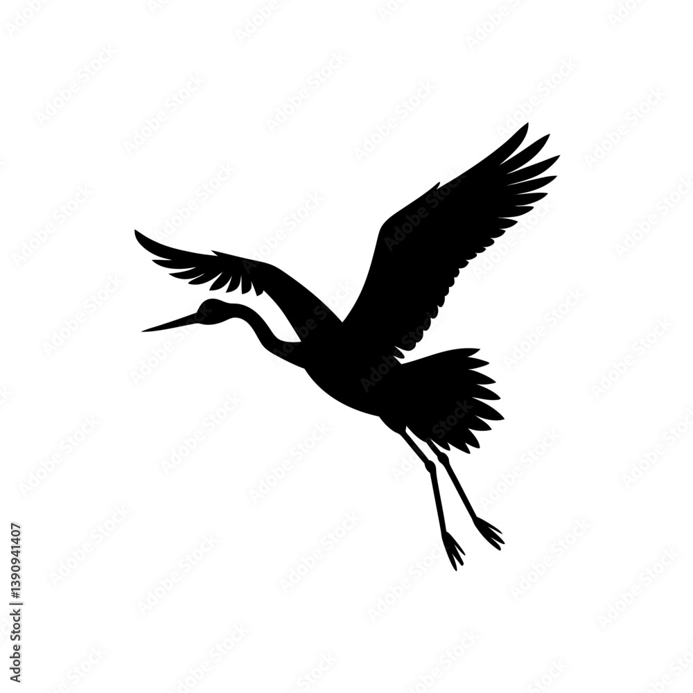Obraz premium vector illustration of a stork