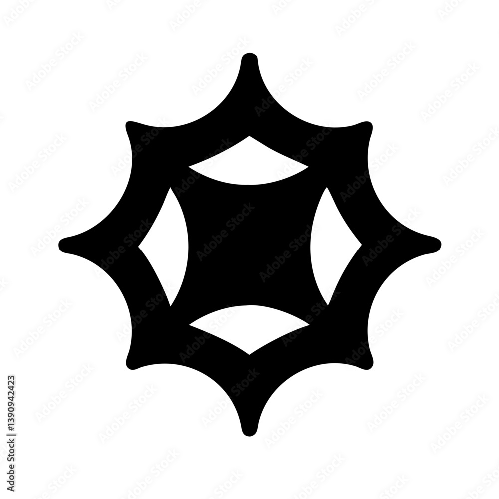 Elegant Spider Web Icon Vector for Gothic and Halloween Themes Elegant Spider Web Icon Vector for Gothic and Halloween Themes