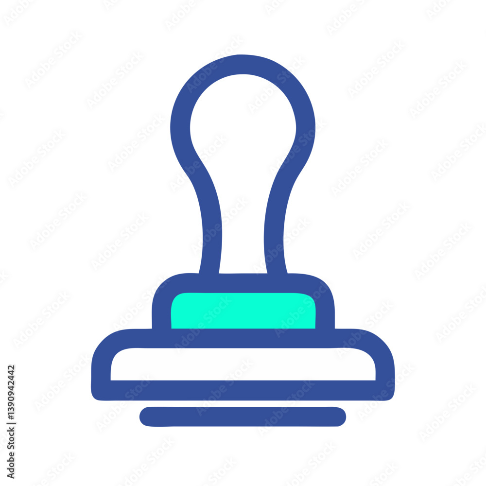 Classic Stamp Icon Vector for Postal and Document Designs Classic Stamp Icon Vector for Postal and Document Designs
