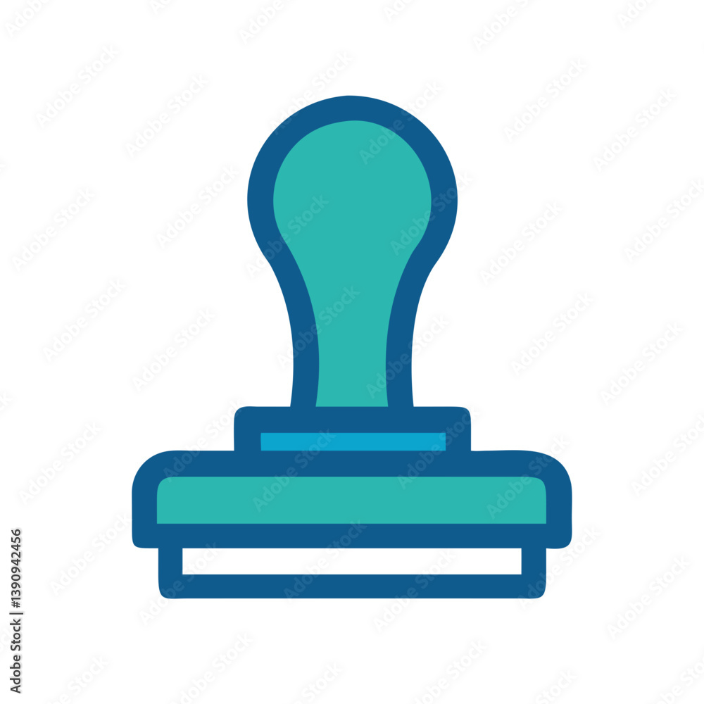 Classic Stamp Icon Vector for Postal and Document Designs Classic Stamp Icon Vector for Postal and Document Designs