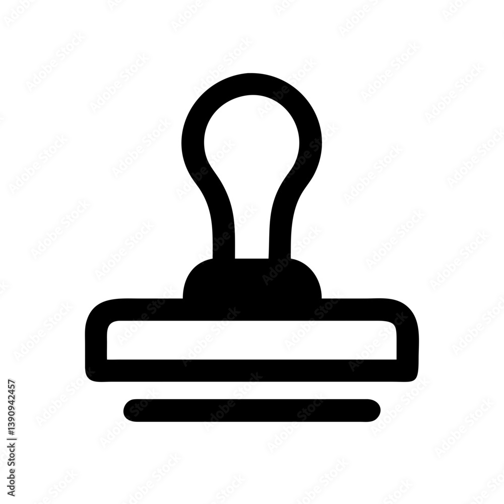 Classic Stamp Icon Vector for Postal and Document Designs Classic Stamp Icon Vector for Postal and Document Designs