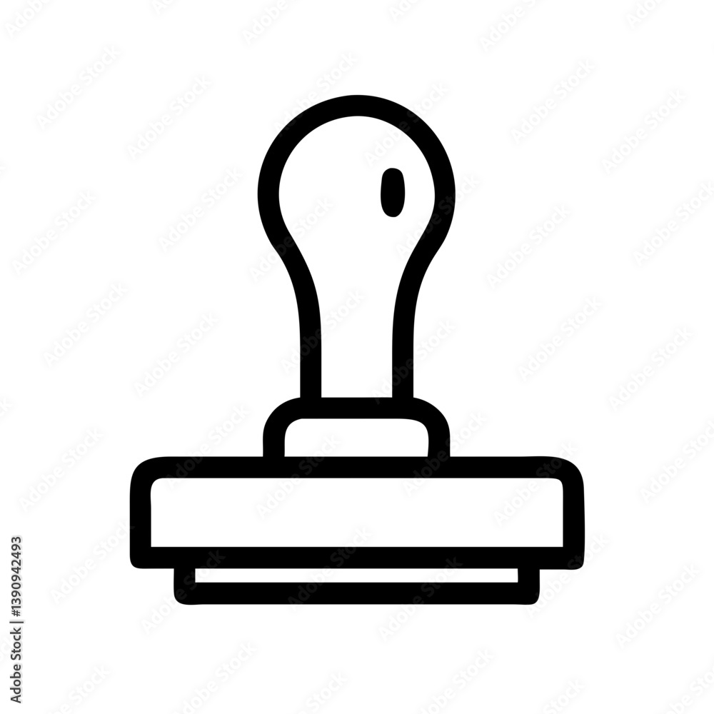Classic Stamp Icon Vector for Postal and Document Designs Classic Stamp Icon Vector for Postal and Document Designs