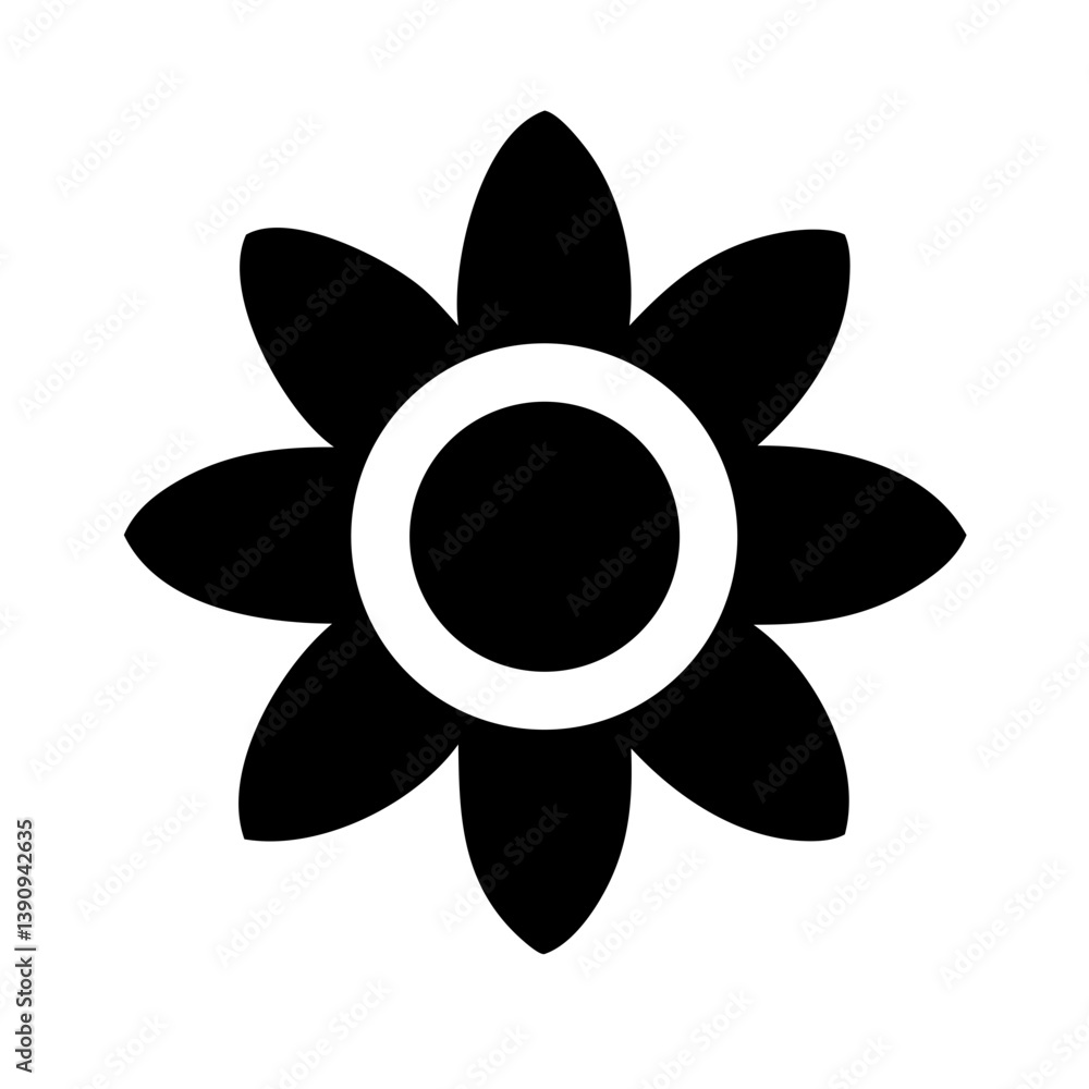 Bright Sunflower Icon Vector for Floral and Nature-Inspired Designs Bright Sunflower Icon Vector for Floral and Nature-Inspired Designs