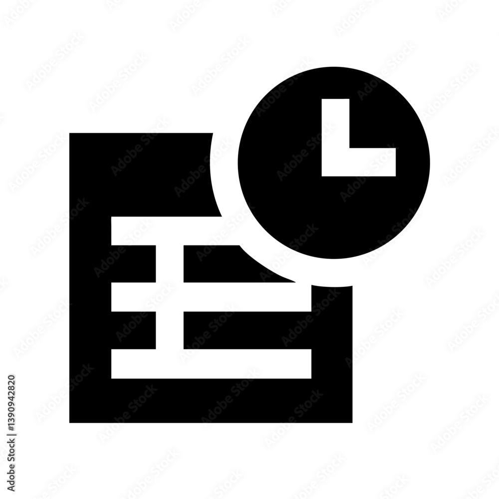 Clean Timetable Icon Vector for Schedule and Planning Apps Clean Timetable Icon Vector for Schedule and Planning Apps