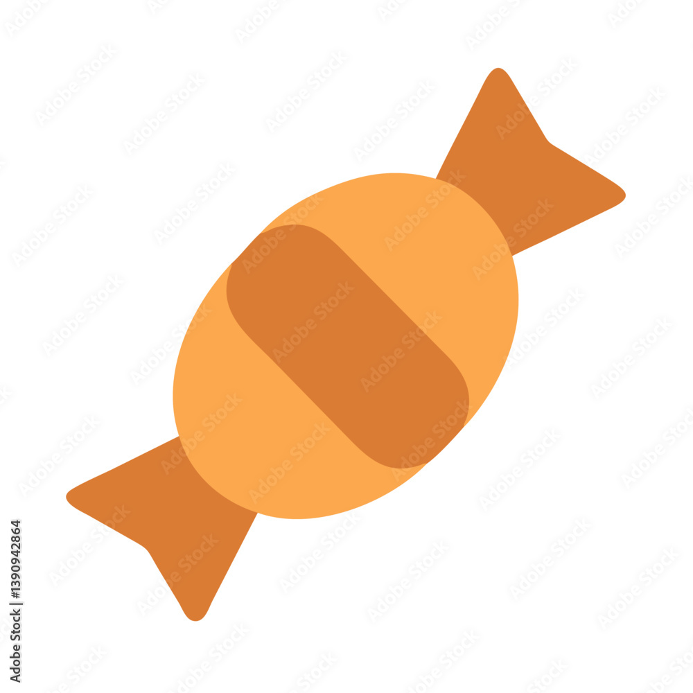 Sweet Toffee Icon Vector for Candy and Dessert Designs Sweet Toffee Icon Vector for Candy and Dessert Designs
