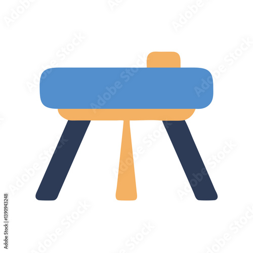 Vaulting Horse Icon Line Art Vector for Gymnastics and Sports Design