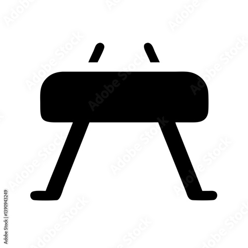 Vaulting Horse Icon Line Art Vector for Gymnastics and Sports Design