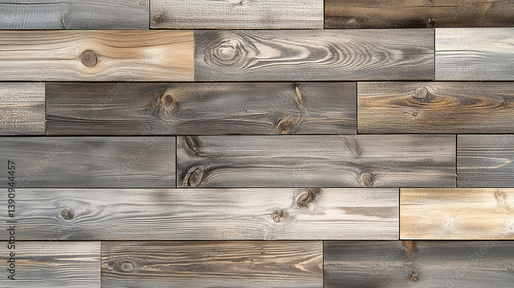 Weathered gray cedar shingle wall showcases a rustic, natural texture. Its vintage wood pattern adds charm to exterior architecture, symbolizing durability, aged beauty, and timeless design