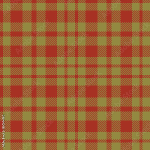 Timeless Seamless Tartan featuring Warm burnt red and Soft drab Fabric Design