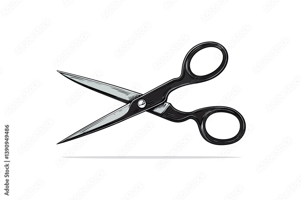 scissors hairdresser illustration metallic isolated scissors hairdresser illustration metallic isolated