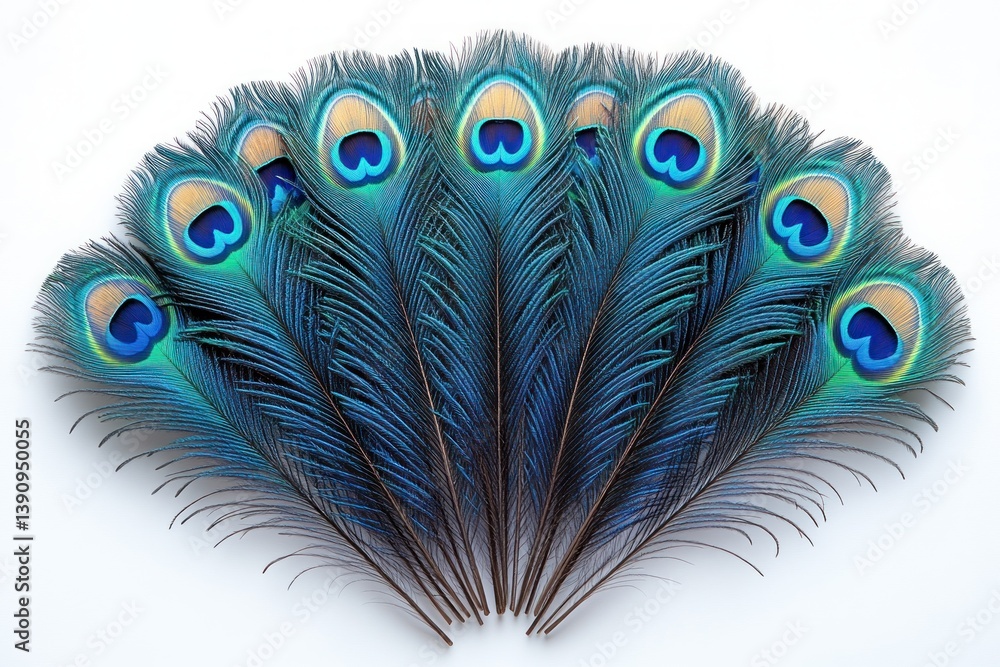 Obraz premium Peacock Feathers Collection Hyper-Realism Vivid Colors Intricate Details Natural Light
