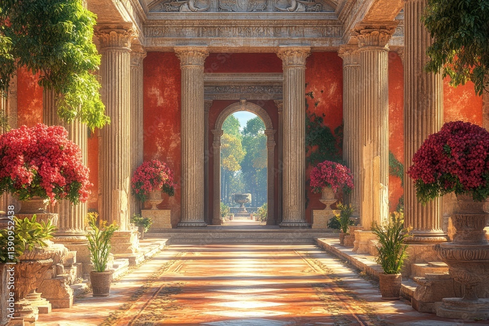 Fototapeta premium Library Ruins of Ephesus in Turkey Ancient Roman Architecture Highlights