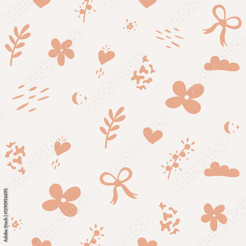 Abstract minimalistic pattern in pastel colors. Children's cute background. Children's abstract background.