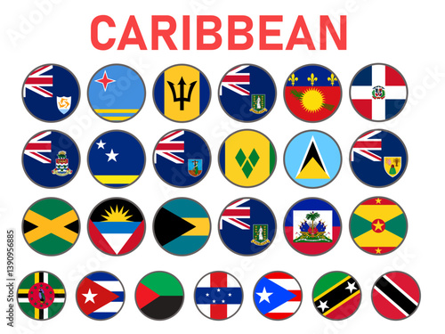 Big set of flags of the countries of the Caribbean vector
Round vector flags set on a white background Free Download Big set of flags of the countries of the Caribbean vector
Round vector flags set on a white background - GFXLoad