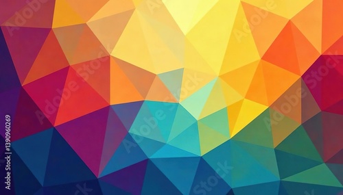 Geometric abstract shapes, vibrant color blocks , modern, digital