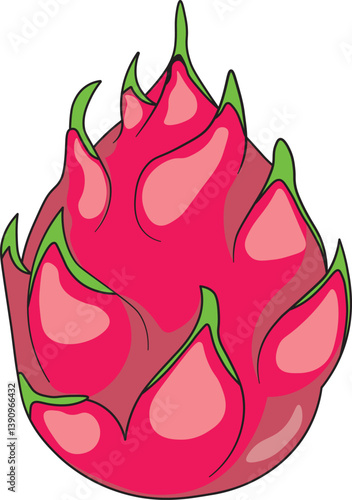 dragon fruit vector eps 10